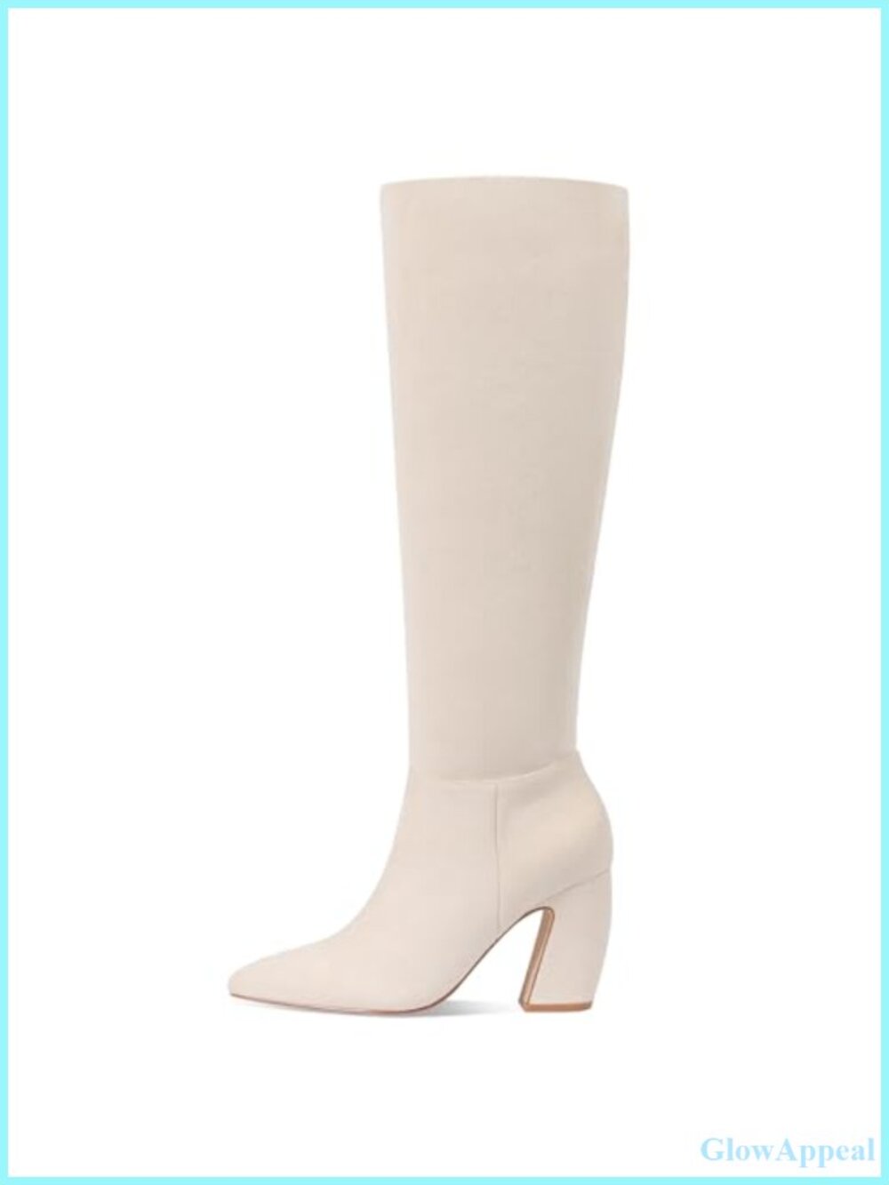 Suede Knee High Boots Chunky Block Heel Pointed Toe Tall Dressy